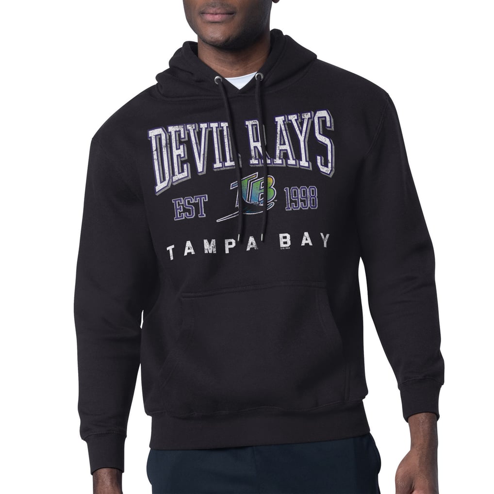  Tampa Bay Rays Starter Distressed Fleece Pullover Hoodie - Black